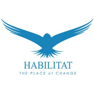 Habilitat logo featuring a soaring eagle, symbolizing transformation and hope. Pacific Air Cargo supports Habilitat's mission of change and rehabilitation in Hawaii.