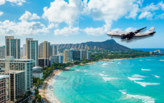 PAC Plane Flying Into Honolulu